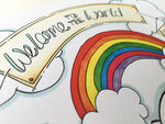 Load image into Gallery viewer, Rainbow Cloud Cycle Personalised Print
