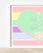 Load image into Gallery viewer, &quot;Kind heart Brave Mind Fierce Spirit&quot; Print
