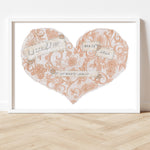 Load image into Gallery viewer, Vintage Lace Personalised Wedding Print

