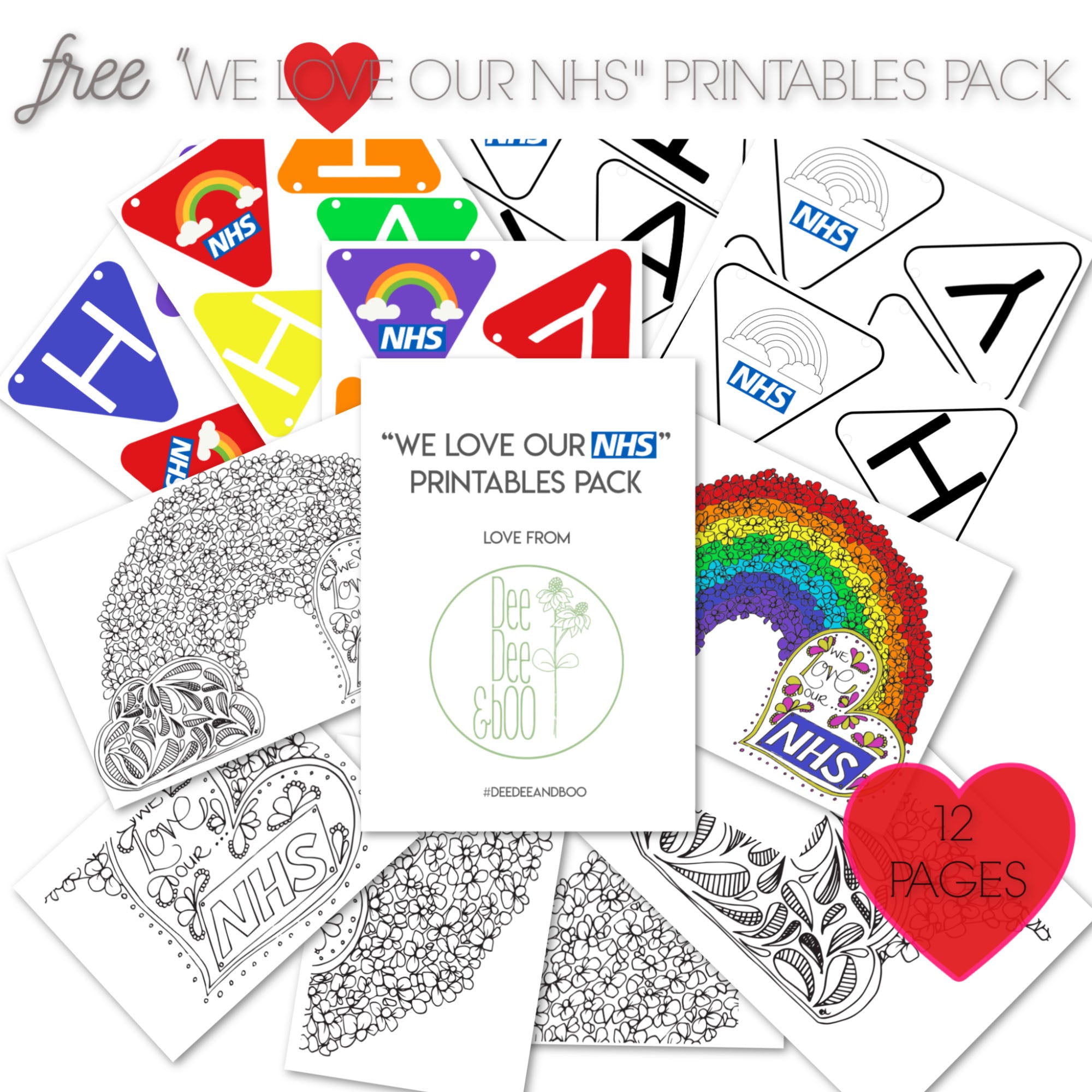 Free "We love our NHS" printables pack