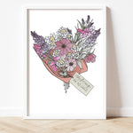 Load image into Gallery viewer, Personalised Bouquet of flowers Print
